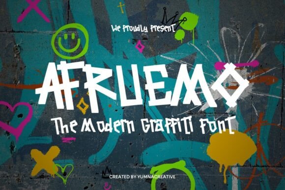Afruemo: The Bold Graffiti Font for Urban Branding