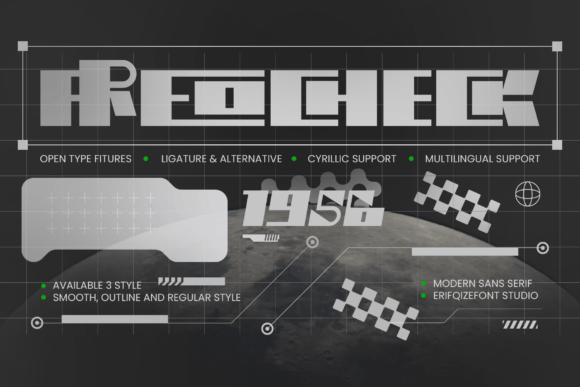 Areocheck: The Futuristic Display Font for Bold Branding