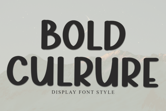 Bold Culture Font for Elegant Craft Designs