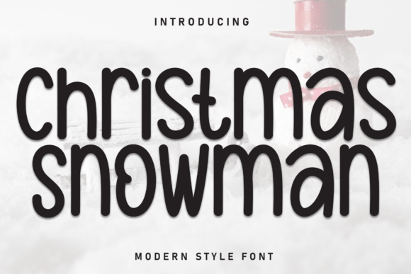 Christmas Snowman Font: A Playful Display for Festive Design