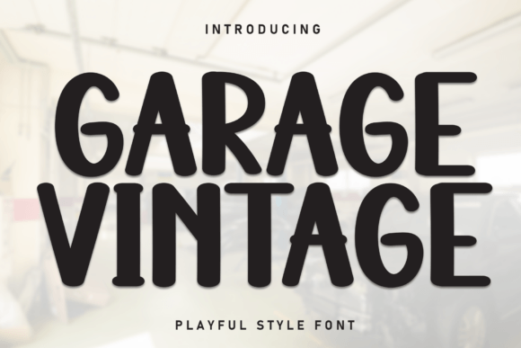 Garage Vintage: A Bold Retro Display Font for Makers