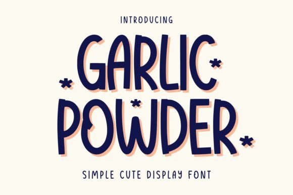 Garlic Powder Font for Handmade Branding