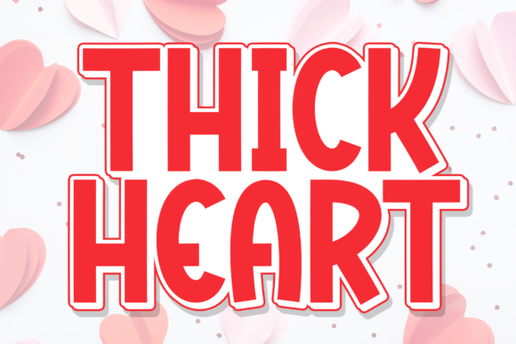 Thick Heart Font for Handmade Creators