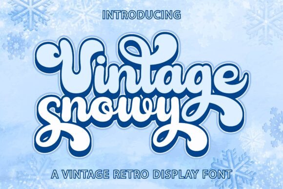 Vintage Snowy: A Handwritten Display Font for Editorial Design